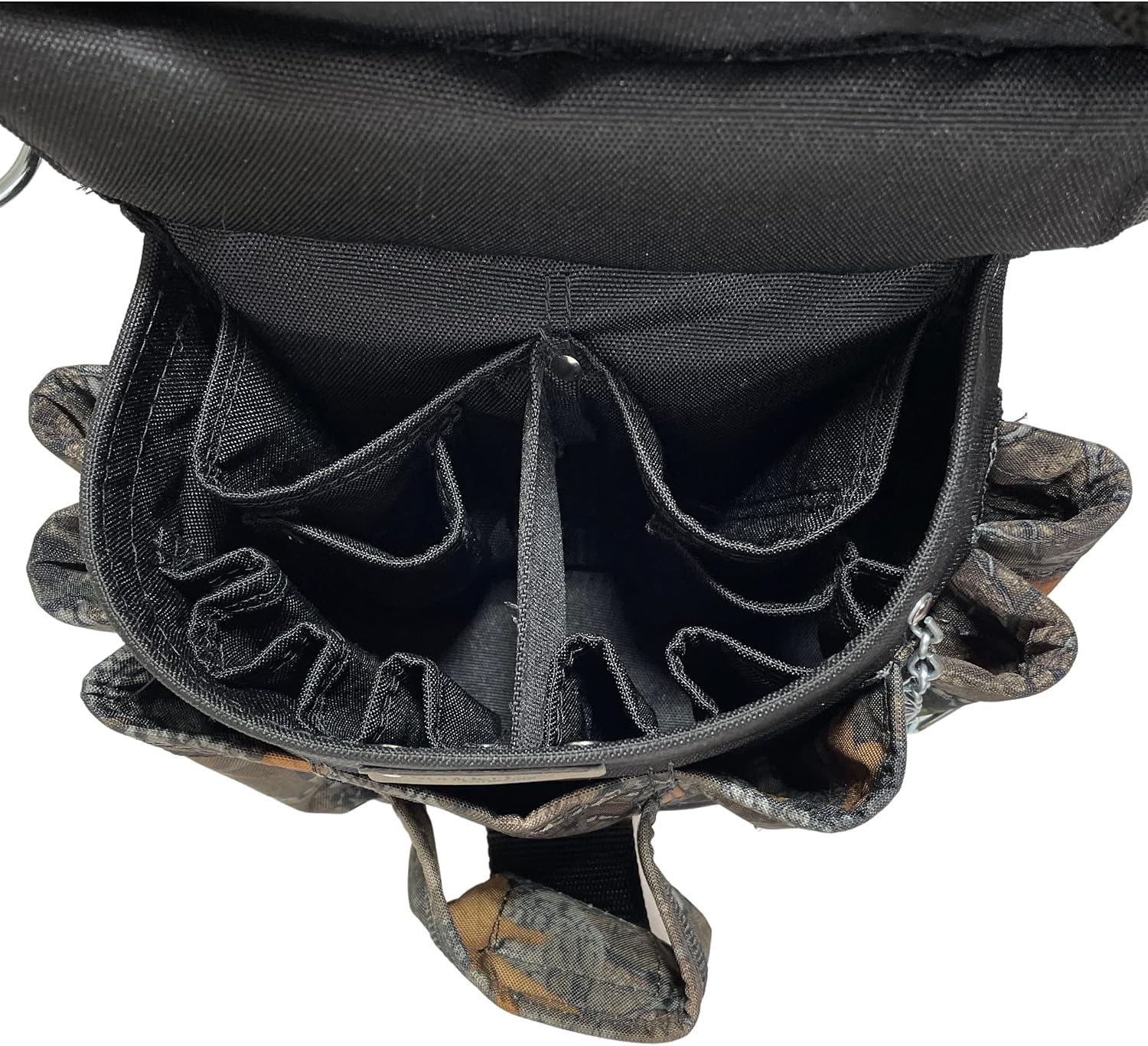 BOULDER BAG Ultimate Electrician's MAX Combo with Comfort Back Support Tool Belt, Leather Belt Buckle, Heavy Duty Tool Belt, Camo - Backwoods, (Small 24-27 Inch Waist), Made in USA