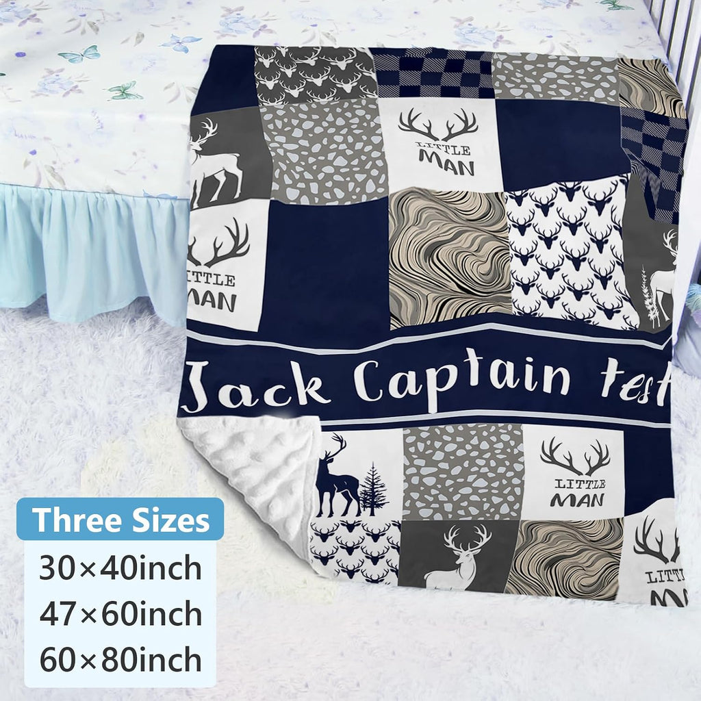 Dyoart Personalized Baby Bedding Set - 5 Piece Custom Baby Crib Set with Name, Double Layer Nursery Bedding Set for Boys Girls, Woodland Deer Crib Bedding Set, Gift for Toddler Infant New Parents