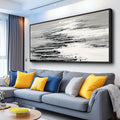 XIGUANGART Black and White Wall Art for Living Room Large Framed Canvas Print Minimalist Ocean Skyline Sunset Abstract Pictures Modern Painting For Bedroom Office Home Wall Decor Ready to Hang