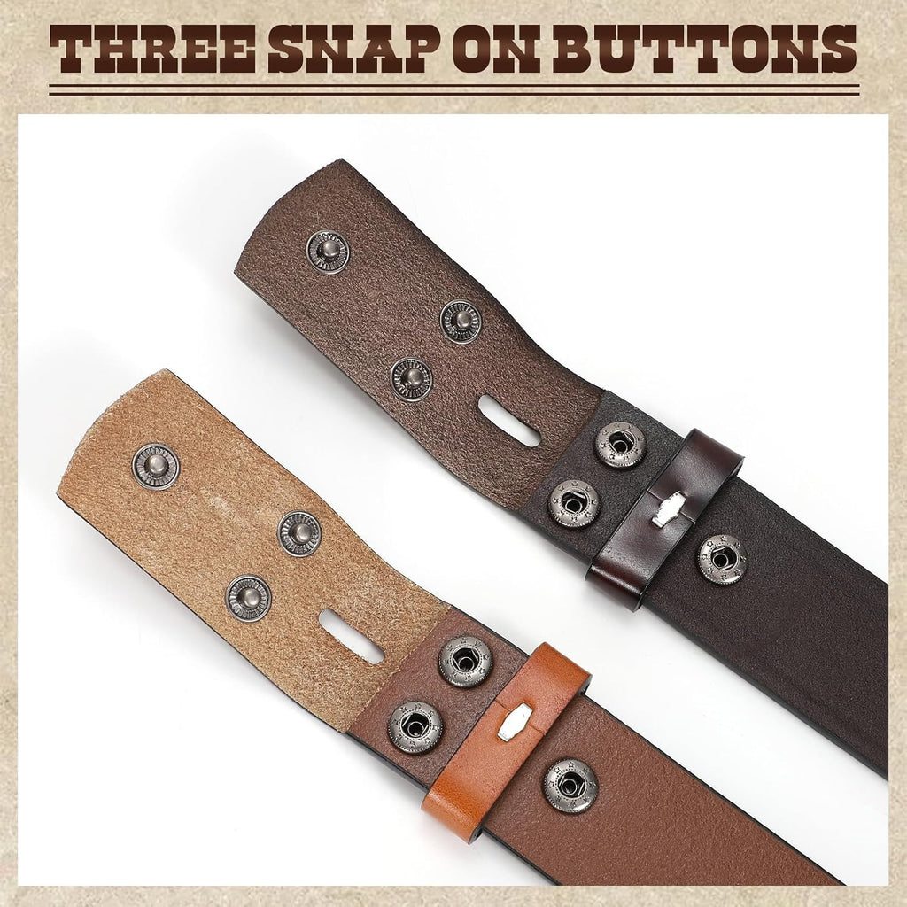 Western Belts for Men, Genuine Leather, Cowboy Belt Strap, Country Western, for Jeans, without Buckle