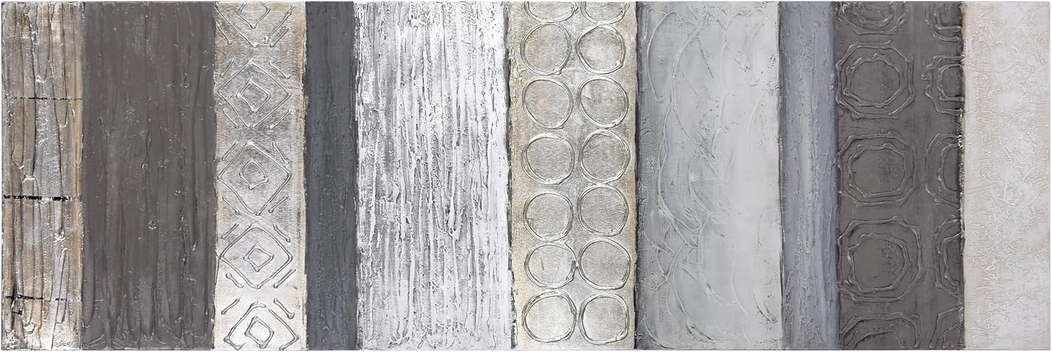 Empire Art Direct Abstract Wall Art Textured Hand Painted Canvas Wall Art, Designed by Martin Edwards, Unframed, 60' x 20', Fluid, Ready to Hang, Living Room, Bedroom
