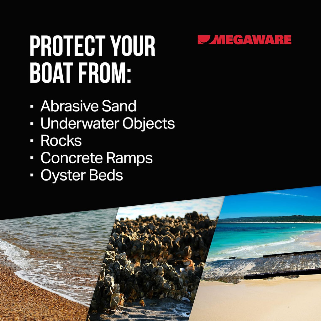 MEGAWARE KEELGUARD USA-Made, Original DIY Keel Guard, 5-Inch Wide, 4-12ft Sizes, 11 Colors, Complete Install Kit with Primer, Hull Protector, for Fiberglass and Some Aluminum Boats, Marine-Grade