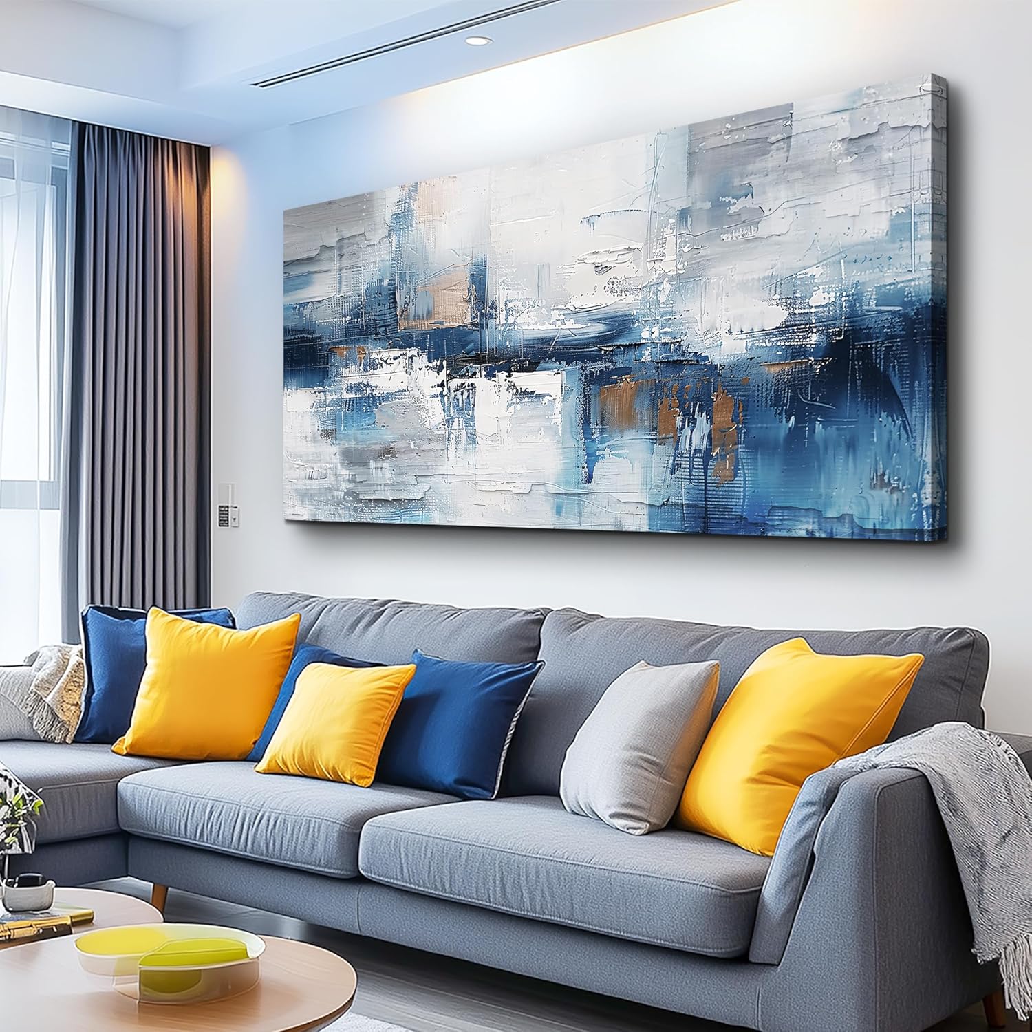 KELIYUAN Modern Fashion Minimalism Abstract Painting Wall Art For Living Room Large Canvas Wall Decor For Office Bedroom Decoration Mural Inspiration Wall Pictures Artwork Room Home Decor 30 x60 in