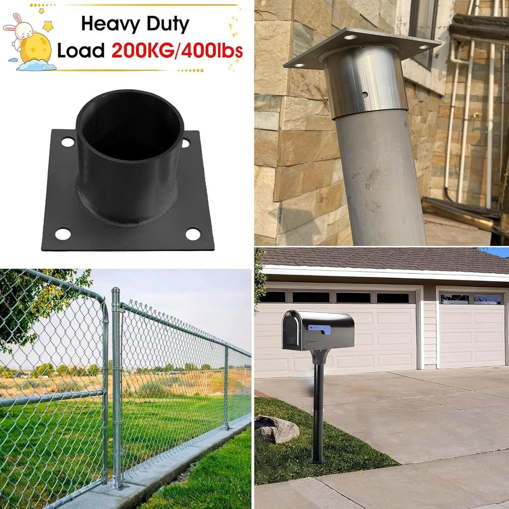 Fence Post Brackets Deck Post Support Anchor Base Circular for Fence, Mailbox, Deck, Stainless Steel Post Base Kit(10 Pack,Dia 30mm(1 1/5in))