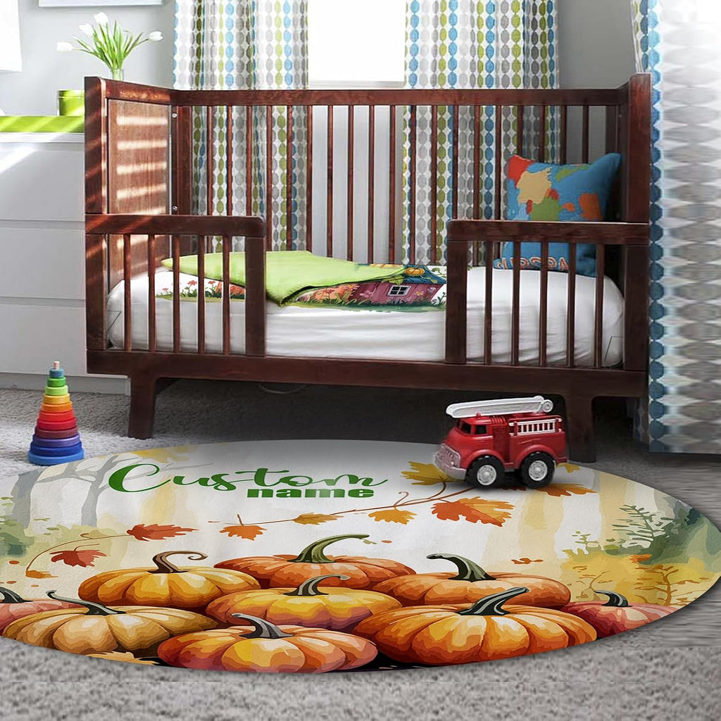 Personalized Crib Bedding Set for Baby Boys, Farm Truck Pattern Custom Name Baby Crib Sets 5-Pcs, Double Layer Baby Blanket Fitted Sheet Changing Pad Cover Rug Wall Art Set