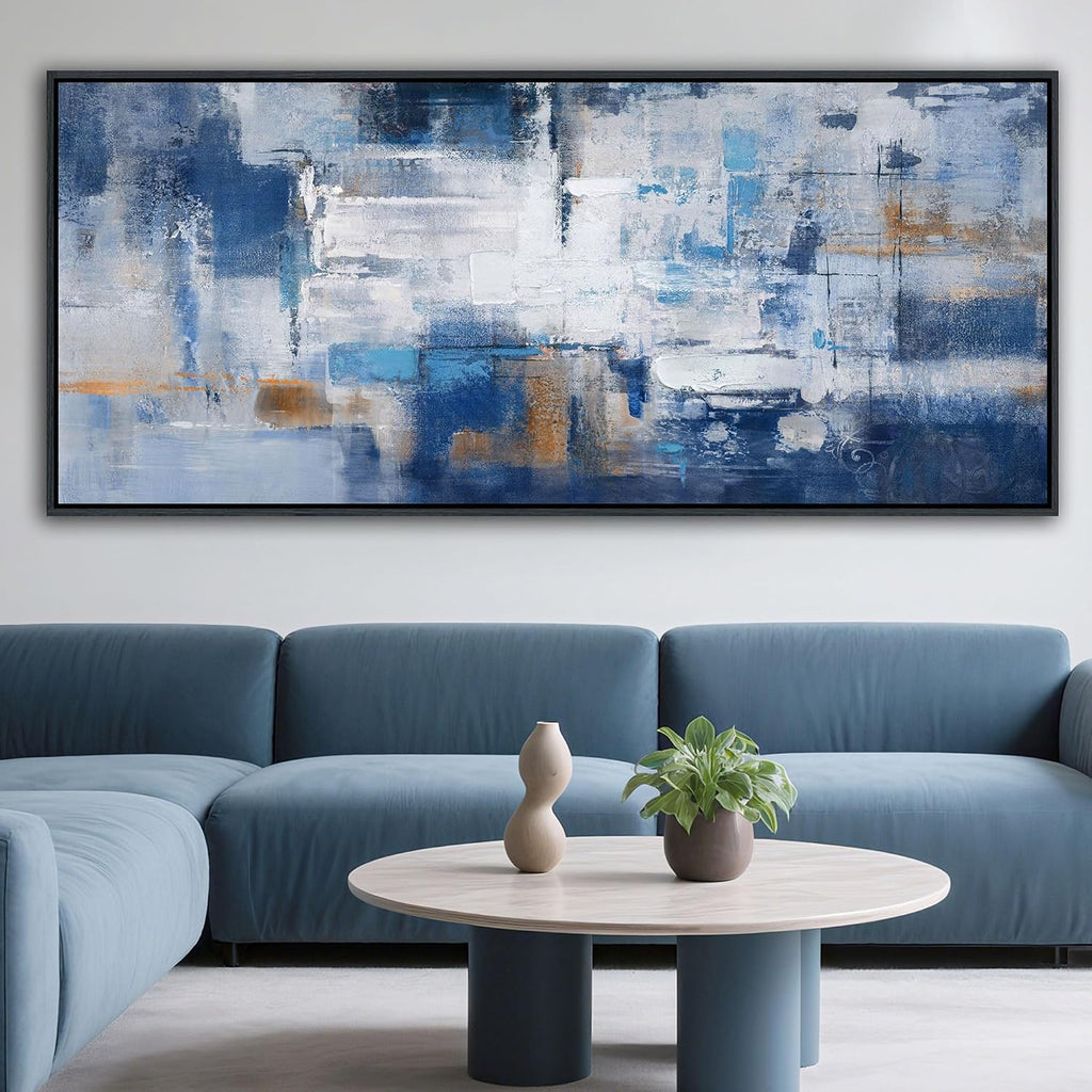 KLAKLA Extra Large Wall Art 86x29 Inches - Abstract Huge Canvas Picture Wall Decor Living Room Oversized Artwork for Walls Bedroom Office Decoration Modern Frame Wall Art