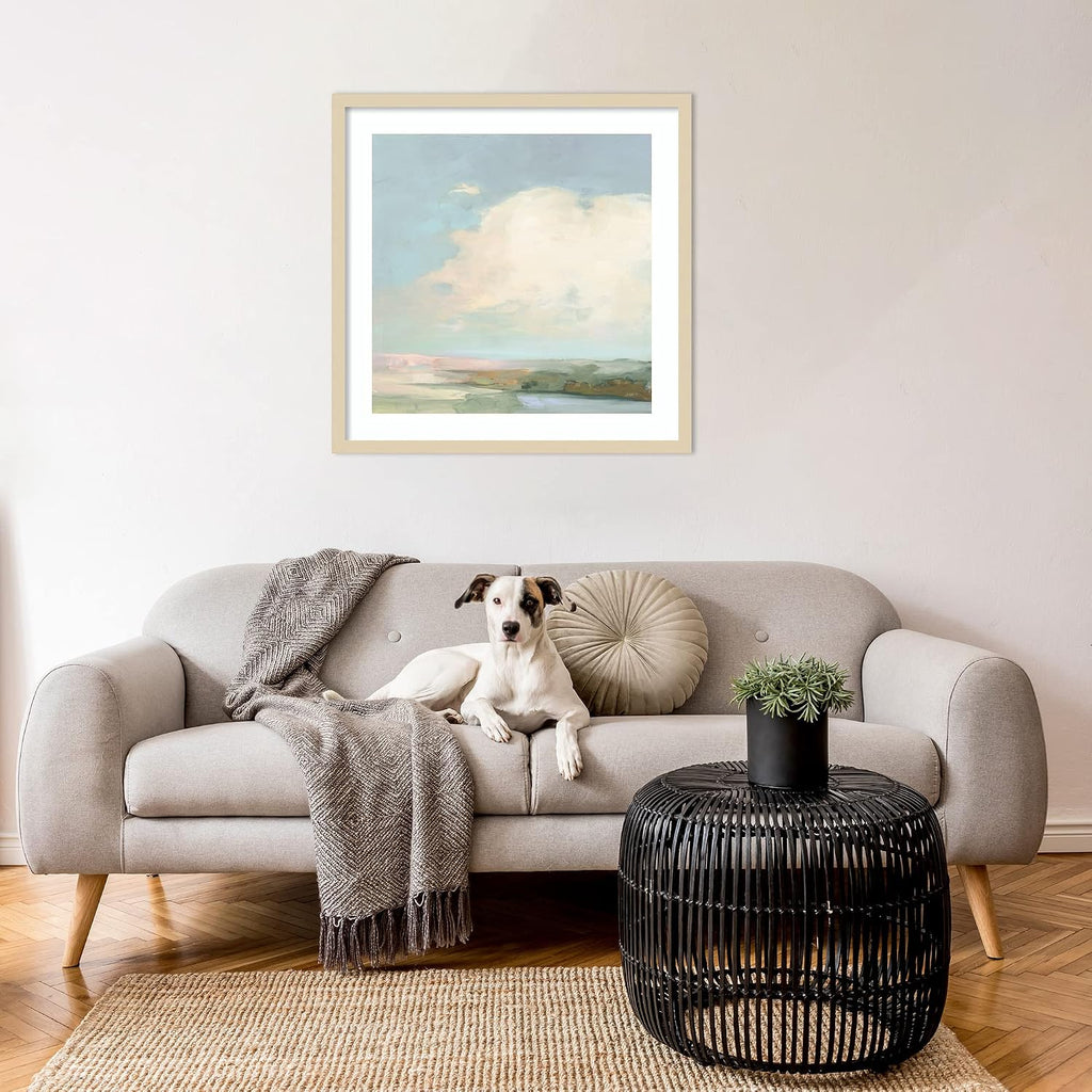Amanti Art Framed Wall Art Print (25x25) Colorful Horizon II Blue by Julia Purinton Framed Poster for Wall Decor, Living Room, Bedroom, Bathroom, Kitchen, Office or Business Artwork from WI, USA