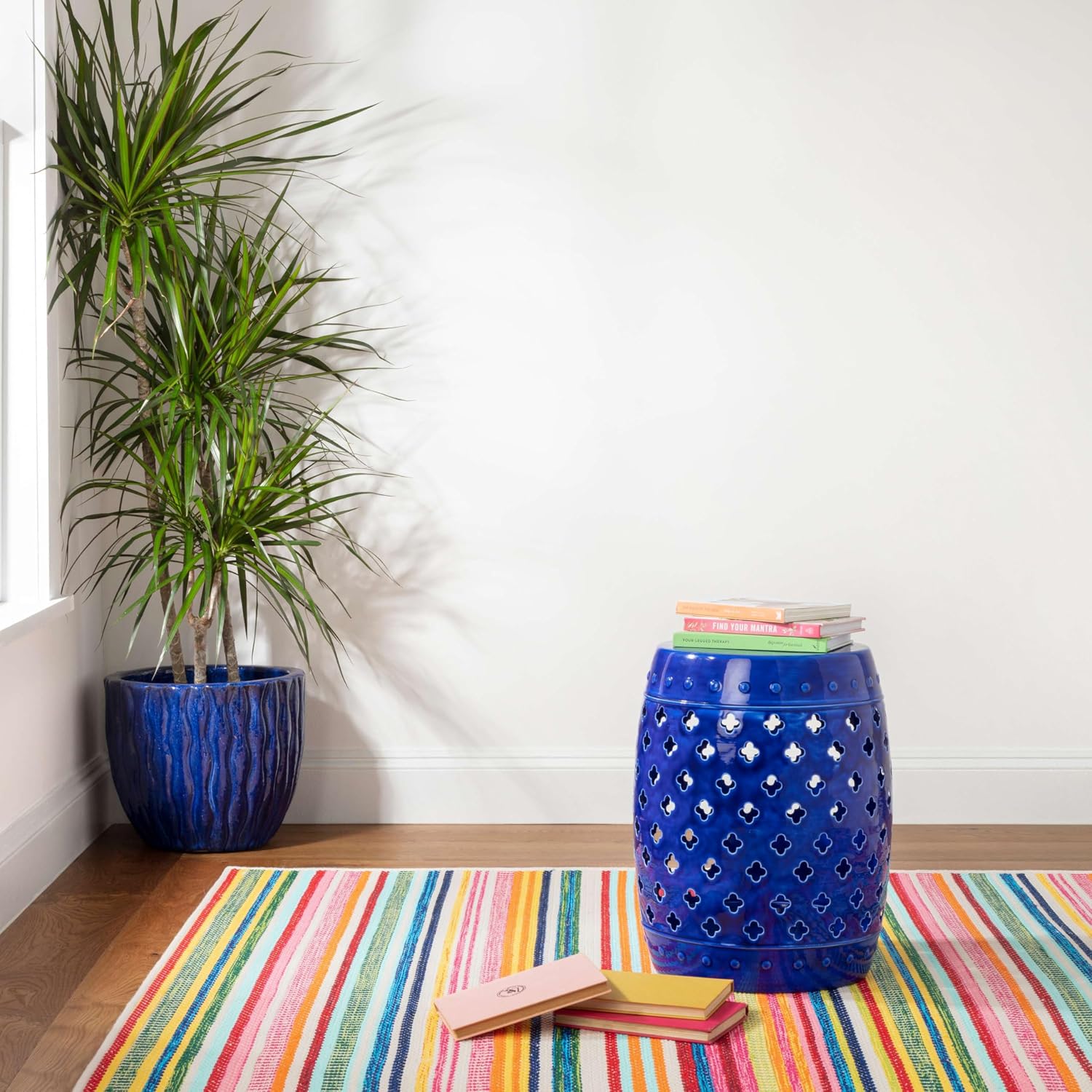 Dash and Albert Bright Stripe Indoor/Outdoor Area Rug - Runner - 2.5' x 8' Multi - Striped Handwoven Washable Accent Rug - Durable, Lightweight, Fade Resistant, High Traffic Areas Sunroom, Kitchen