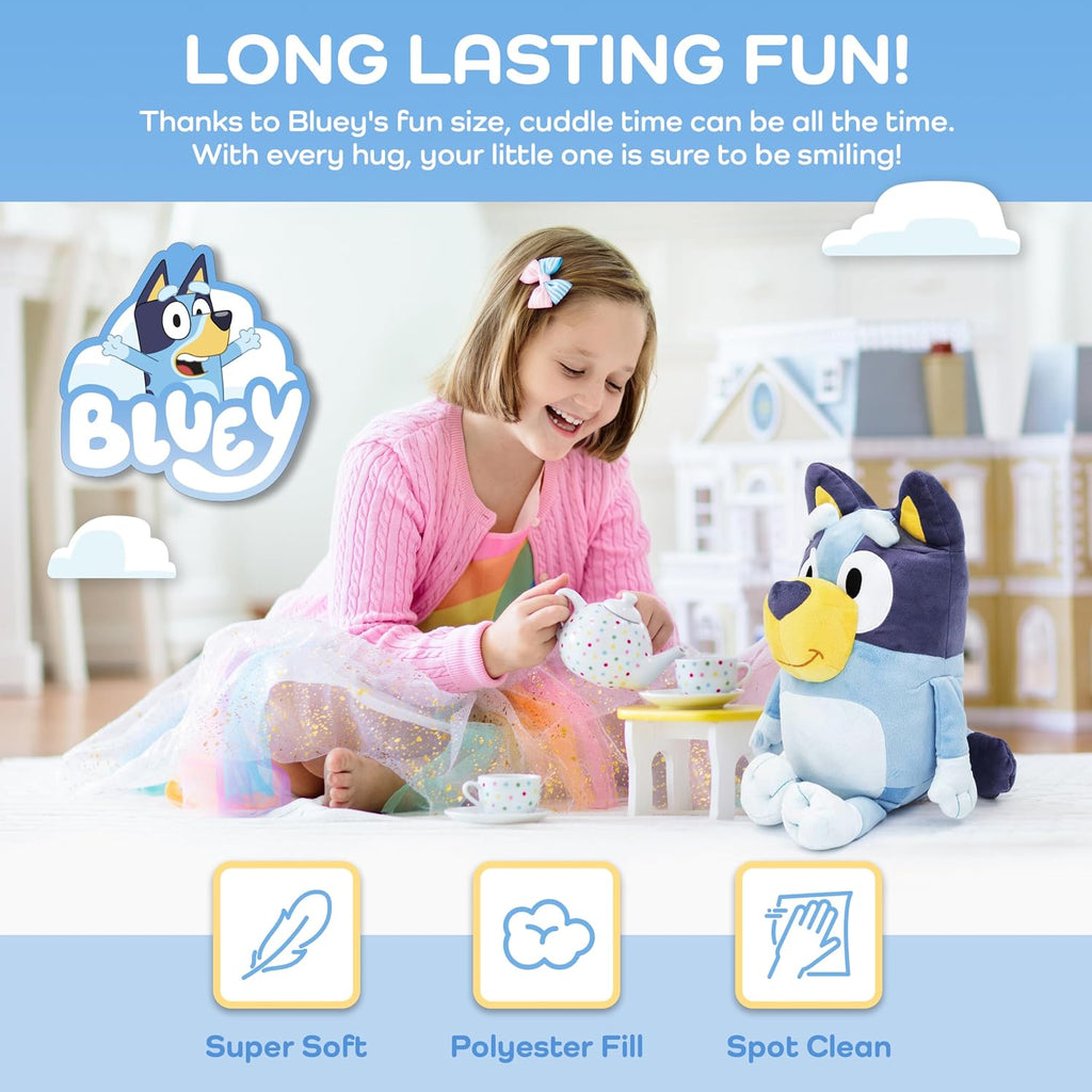 Jay Franco Bluey Plush Pillow and 7 Piece Full Bed Set Bedroom Decor Bundle