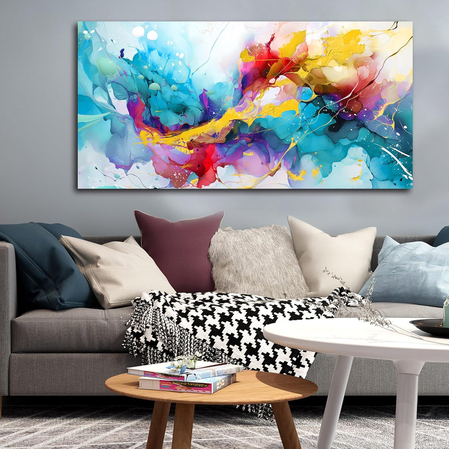 LAOTOART Modern Art Wall-Decor for Office Women - Abstract Wall Art - Large Wall Paintings for Living Room Ready to Hang Size 29' x 59'