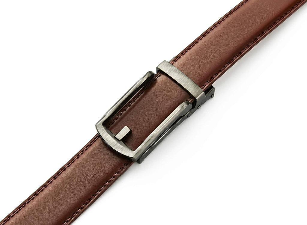 Comfort Click Ratchet 1 1/4' Genuine Leather Dress Belt Men Perfect Shoes Executive.