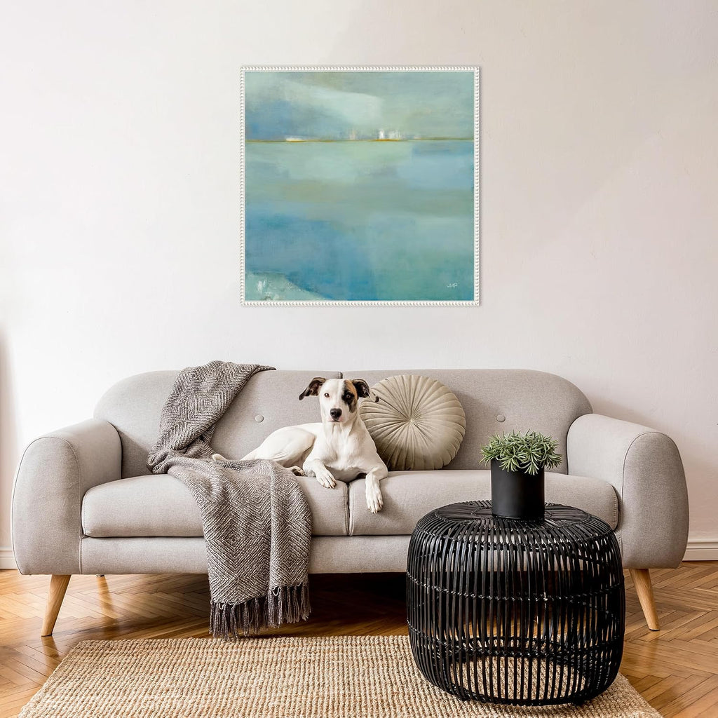 Amanti Art Framed Canvas Wall Art 30x30 Fog and Dew by Julia Purinton, Framed Wall Art Canvas, Abstract Artwork, Traditional Decor, Large Poster Painting for Living Room, Bedroom, Bathroom, Kitchen,