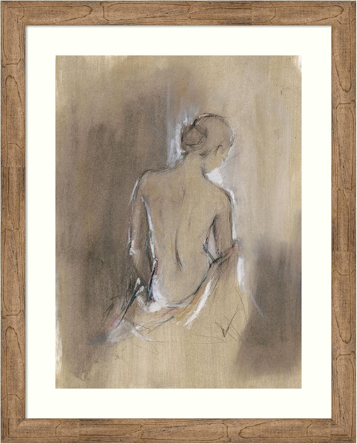 Amanti Art Framed Wall Art Print 36x29 Embellished Contemporary Figure II by Ethan Harper, People Wall Art, Modern Contemporary Decor, Large Poster Painting Artwork for Living Room, Bedroom, Bathroom