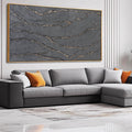 Gold and Grey Wall Art Framed Pictures Wall Decor Neutral Artwork Hand Painted 29'x58' Abstract Wall Art for Living Room Dining Room Kitchen