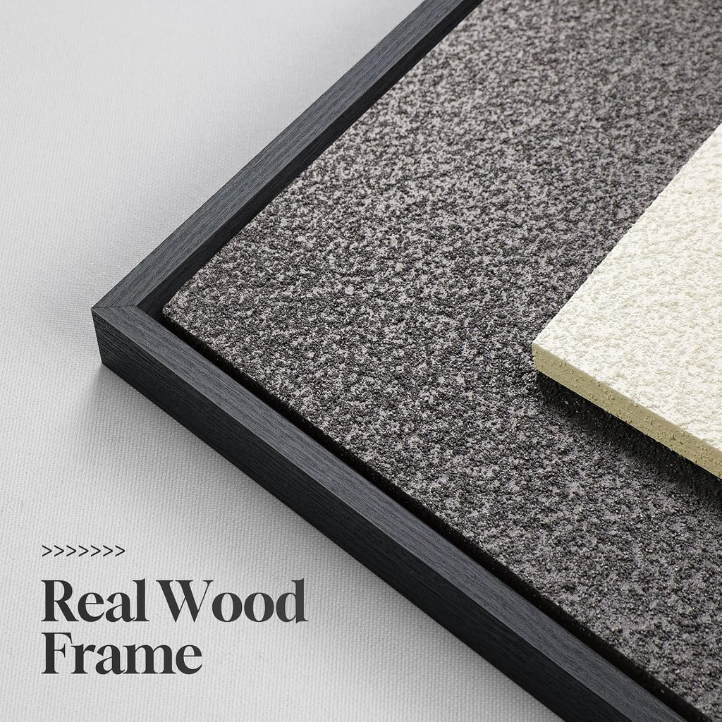 3D Textured Framed Abstract Wall Art, 3 Piece Modern Paintings Artwork for Walls, Black White Brown Geometric Sandstone Texture Pictures for Living Room Dining Room Bedroom Office Wall Decor 16x24 In