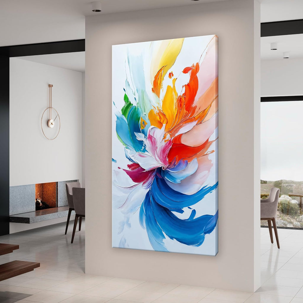 TAIJXAGSG Large Canvas Art Wall Decor Prints Colorful Abstract Wall Art For Living Room Blue Abstract Art Artwork Painting Picture For Bedroom Hotel Office Home Aesthetic Wall Decor 29 X 58 In