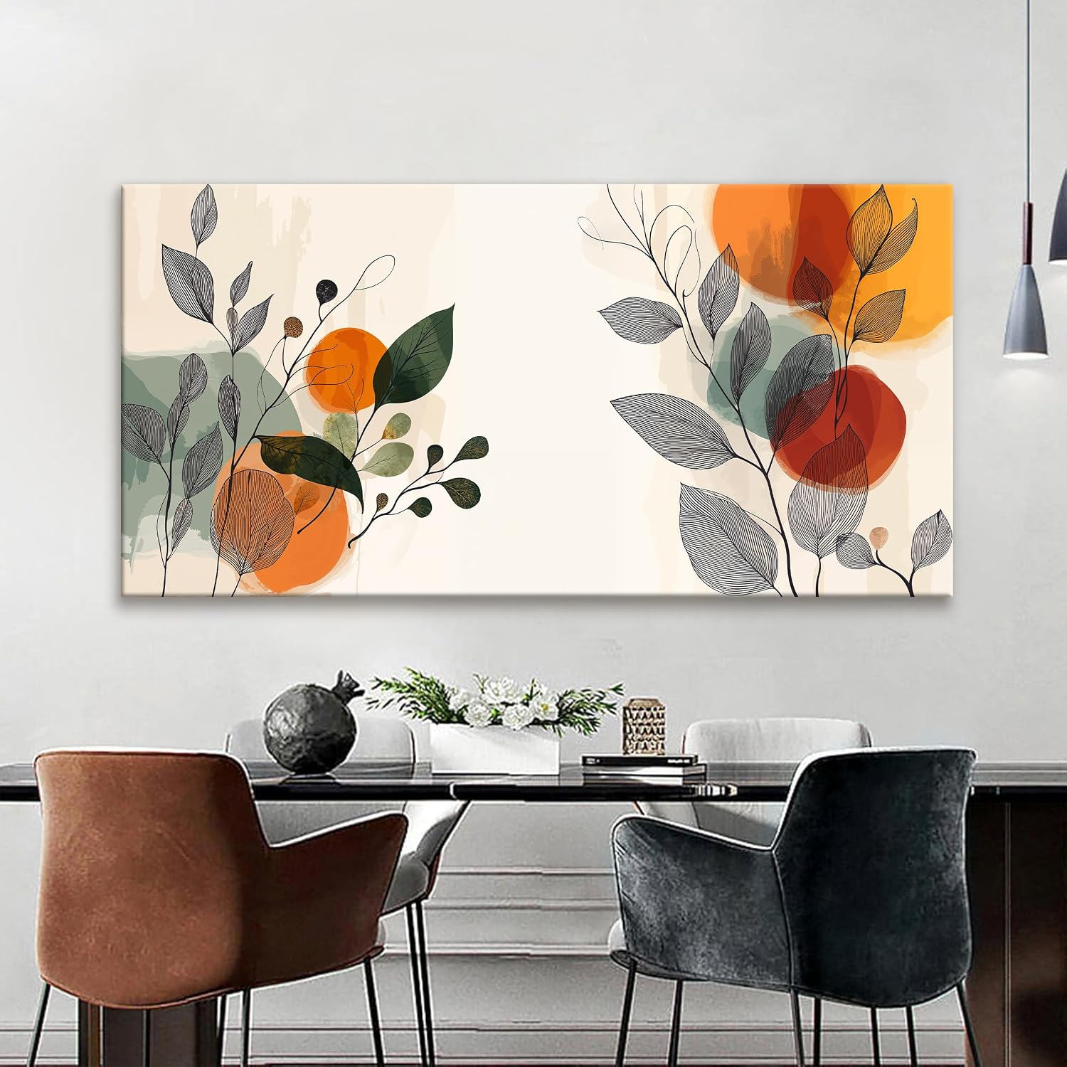 Suconvng Canvas Wall Art For Living Room Home Wall Decor Modern Boho Canvas Art Wall Decor 29 X 58 Inches Large Wall Art Elegant Aesthetic Painting Picture For Bedroom Office Artwork