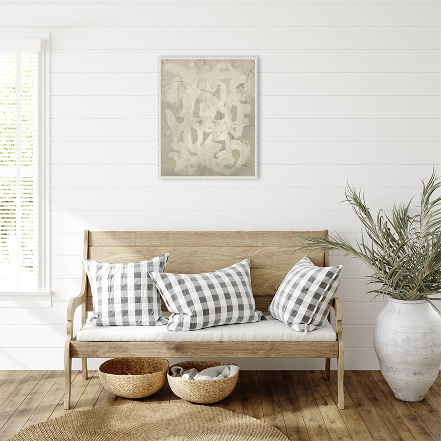 Amanti Art Framed Canvas Wall Art 28x23 Impasto Artifact II by June Erica Vess, Framed Wall Art Canvas, Abstract Artwork, Traditional Decor, Medium Poster Painting for Living Room, Bedroom, Bathroom