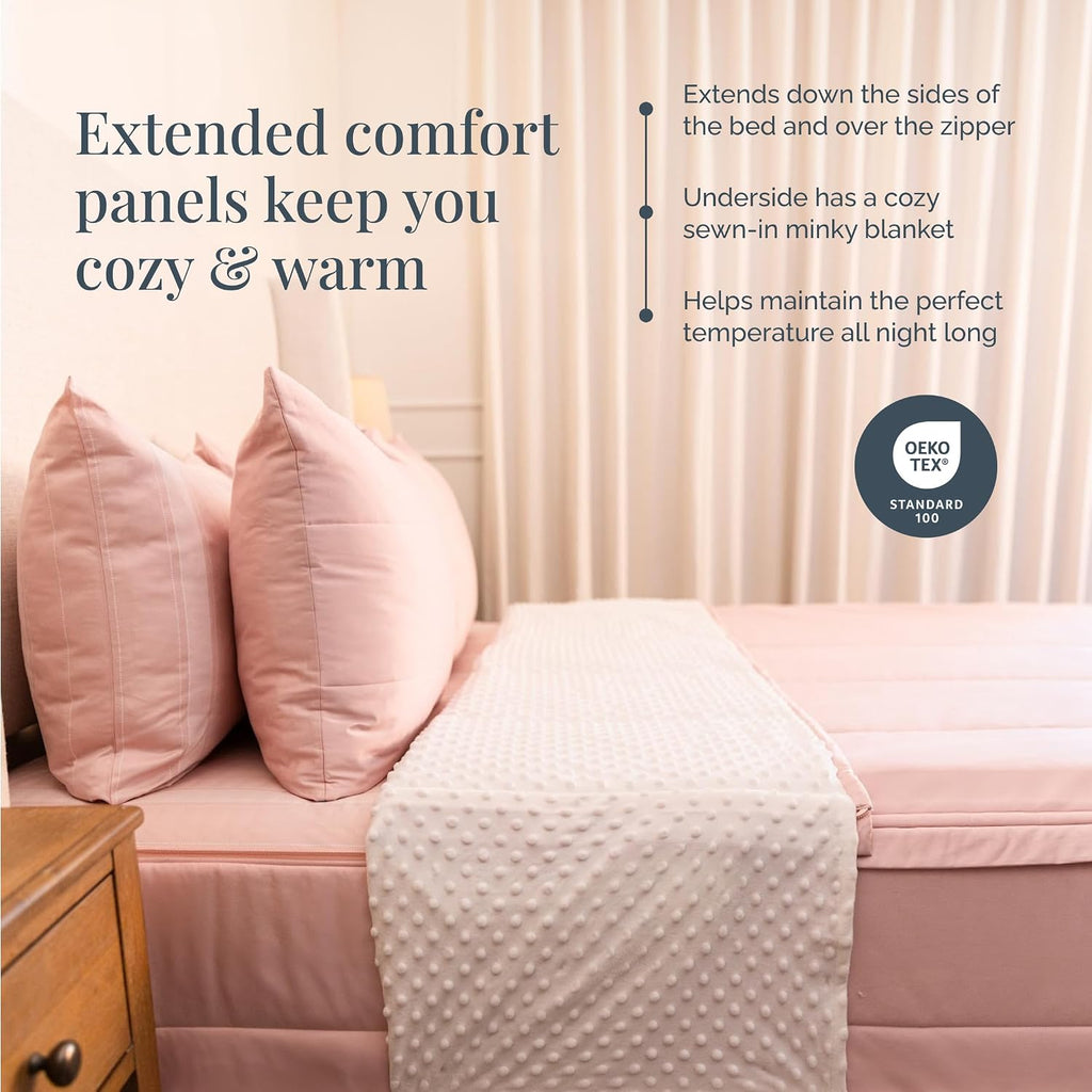 Beddy's All in One Bed in a Bag Zipper Bedding Set, Bottom Sheet, Cuddle Blanket, Comforter, Pillowcase(s) & Sham(s), Minky Interior Sheets with Comforter, Zip Bedding for Dorms, Bunks, Kids & Adults