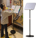 Professional Sheet Music Stand for Home, Adjustable Height Music Book Holder for Guitar, Ukulele, Violin Players, Orchestra Conductor Podium (Color : Black)