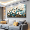 KELIYUAN Large Wall Decoration Canvas Painting Wall Art For Living Room Dining Room Mural White Flowers Picture Artwork Print For Kitchen Room Bedroom Bathroom Home Decoration Aesthetics 30x60 In