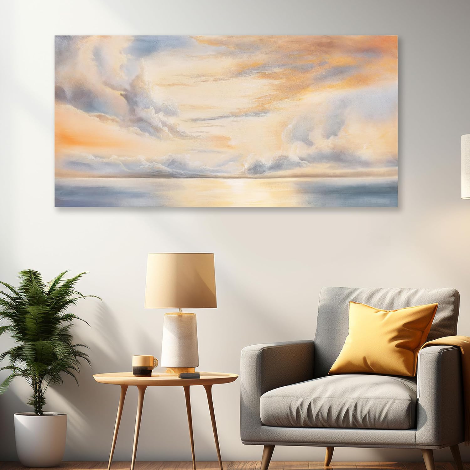 Glvzygy Abstract Wall Art Nature Scenery Wall Decor Sky Clouds Sunset Wall Art Prints Canvas Painting Wall Decor Artwork for Home Room Bathroom Living and Office Home Decor Wall 29'x58'