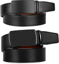 Genuine Leather Ratchet Belt for Men: Classic, Dress, Casual, Trim-to-Fit, Gift Box.