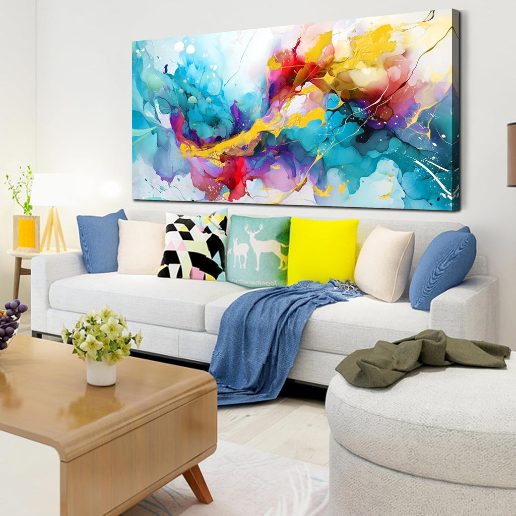 LAOTOART Modern Art Wall-Decor for Office Women - Abstract Wall Art - Large Wall Paintings for Living Room Ready to Hang Size 29' x 59'