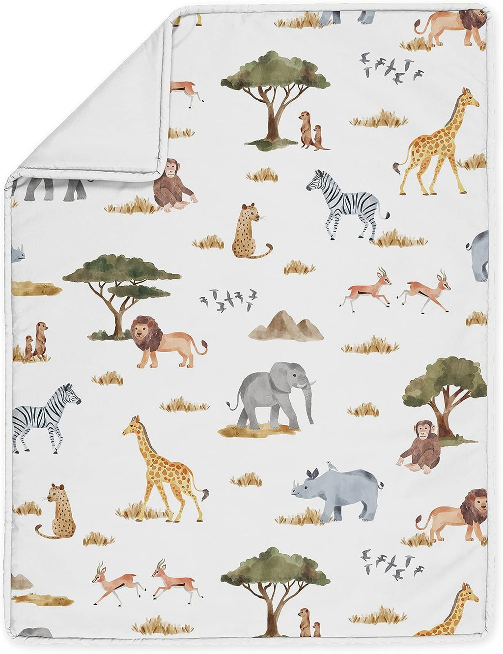 Sweet Jojo Designs Jungle Animals Boy Girl Gender Neutral Baby Crib Bedding Set Infant Nursery Room BreathableBaby Breathable Mesh Crib Liner Blanket Fitted Sheet Skirt 6p Green Yellow Boho Mud Cloth