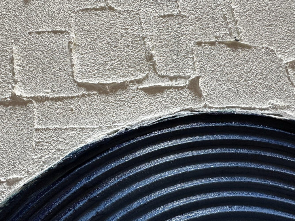 Slyart Blue and Black Abstract Textured Wall Art, Hand-Painted 3D Oil Paintings on Canvas Wall Art 40x28 inch Contemporary Art