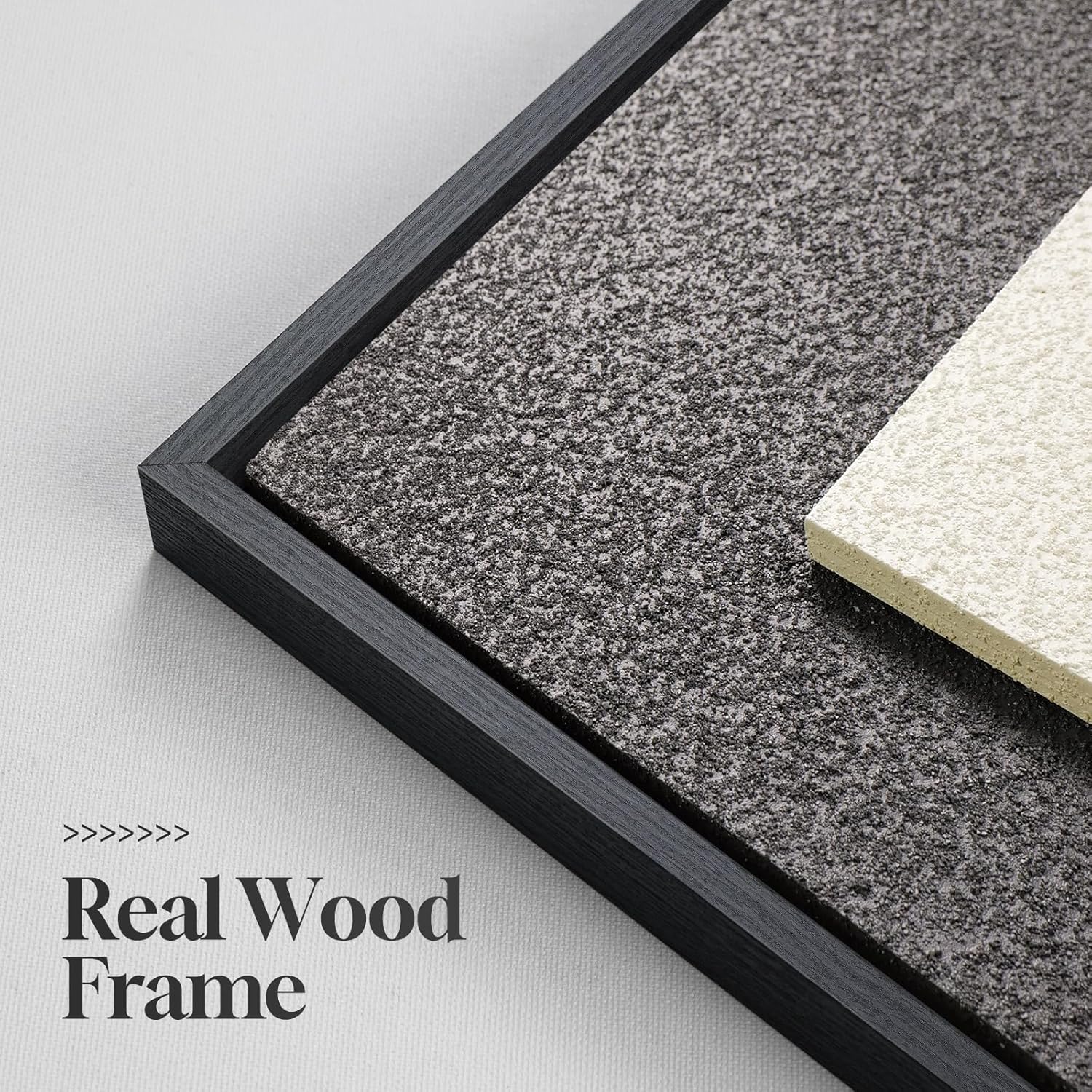 Large 3D Textured Framed Abstract Wall Art for Living Room, 3 Piece Modern Paintings Artwork for Walls, Black White Brown Geometric Sandstone Texture Pictures for Hallway Office Home Decor 24x36 In