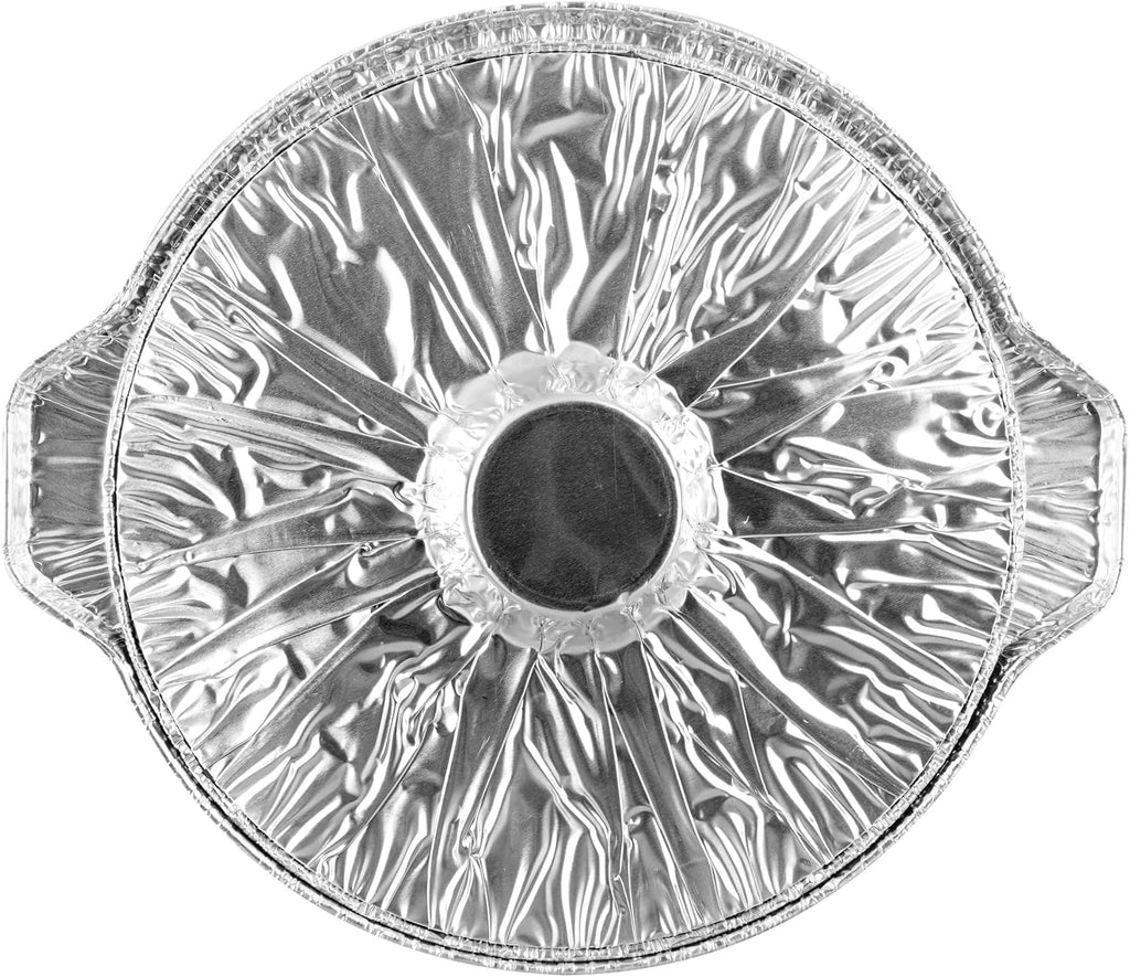 Foil Lux 60 Ounce Pans And Lids, 100 Disposable Pots With Lids - Oven-Ready, Stove Compatible, Aluminum Foil Baking Pans, Freezable, For Outdoor Camping, Vacation, Picnic, And More - Restaurantware