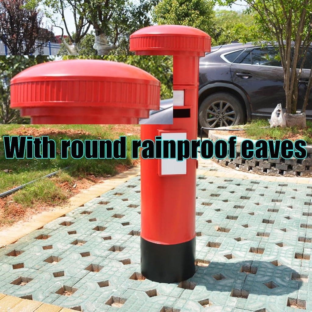 Locking Metal Mailbox 47.2' Tall Mailbox Rear Opening Door Outdoor Rainproof Parcel Boxes with Rain Strip Multiple Color Options