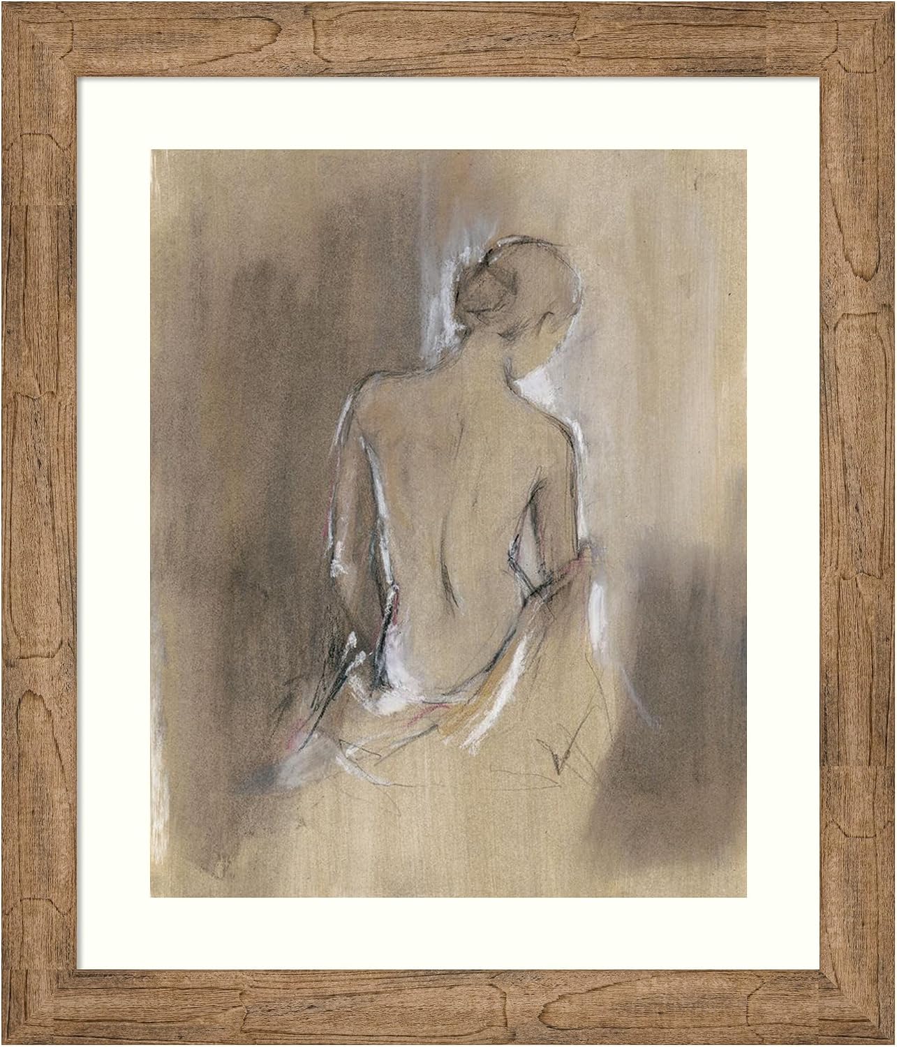 Amanti Art Framed Wall Art Print 28x24 Embellished Contemporary Figure II by Ethan Harper, People Wall Art, Modern Contemporary Decor, Medium Poster Painting Artwork for Living Room, Bedroom,