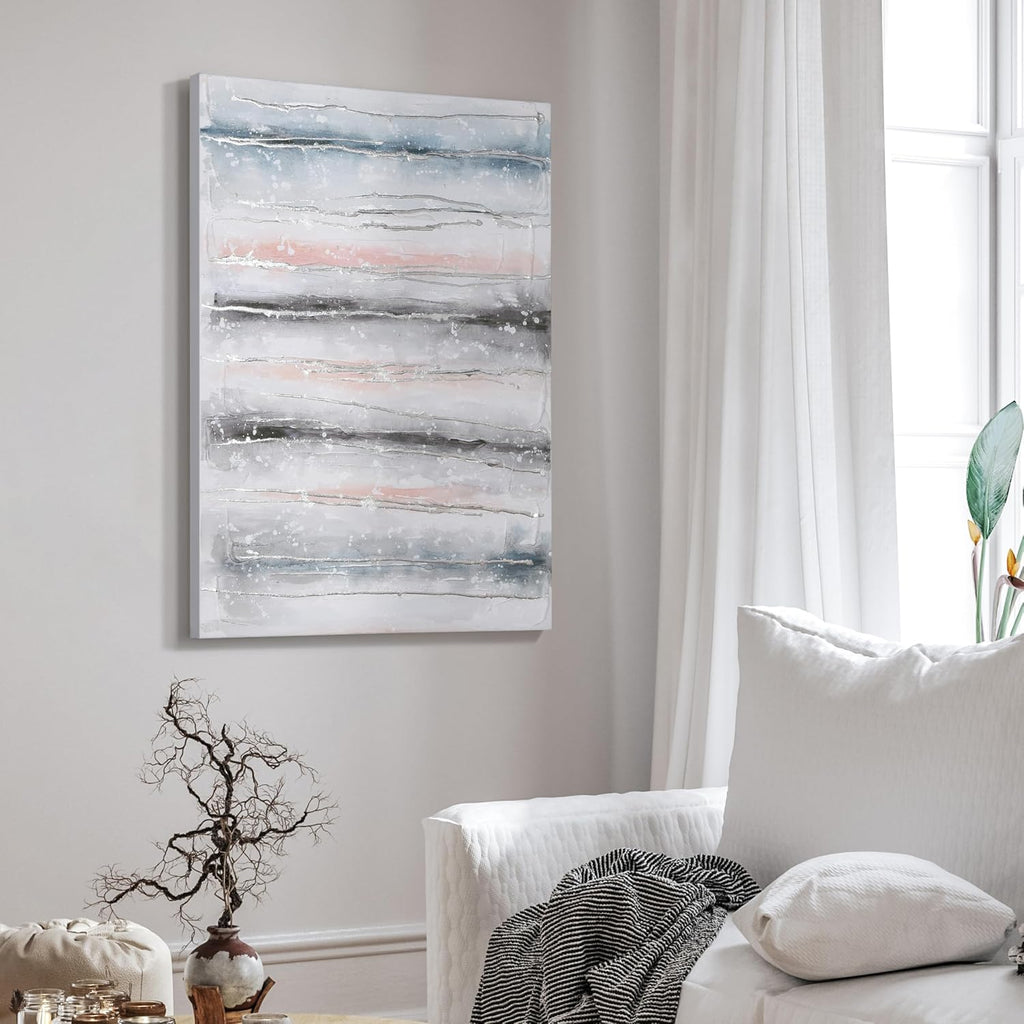 Empire Art Direct Abstract Wall Art Textured Hand Painted Canvas by Martin Edwards, Unframed, 40' x 30', Blue Roads