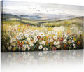 SERIMINO Nature Landscape Wall Art, Mountain Daisy Extra Large Artwork, Wildflower Meadow Rustic Home Decor Art Prints, French Country Aesthetic Paintings Wall Decor Living Room Dining Room 29X57 Inch