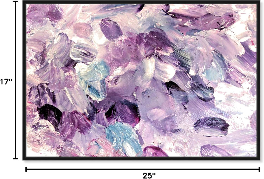Oliver Gal Amethyst Gardens Canvas Print Wall Art for Living Room, Bedroom, and Bathroom, 24' x 16', Black Floater Frame