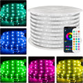 164ft Outdoor LED Strip Lights Waterproof,RGB LED Rope Lights Outdoor Waterproof Color Changing APP Remote Control Music Sync,36LED/m Flexible Rope Lights for Outside Camper Pool Deck Christmas