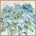 Amanti Art Framed Canvas Wall Art 30x30 Romantic Hydrangeas Blue by Silvia Vassileva, Framed Wall Art Canvas, Flowers Artwork, Modern Decor, Large Poster Painting for Living Room, Bedroom, Bathroom,