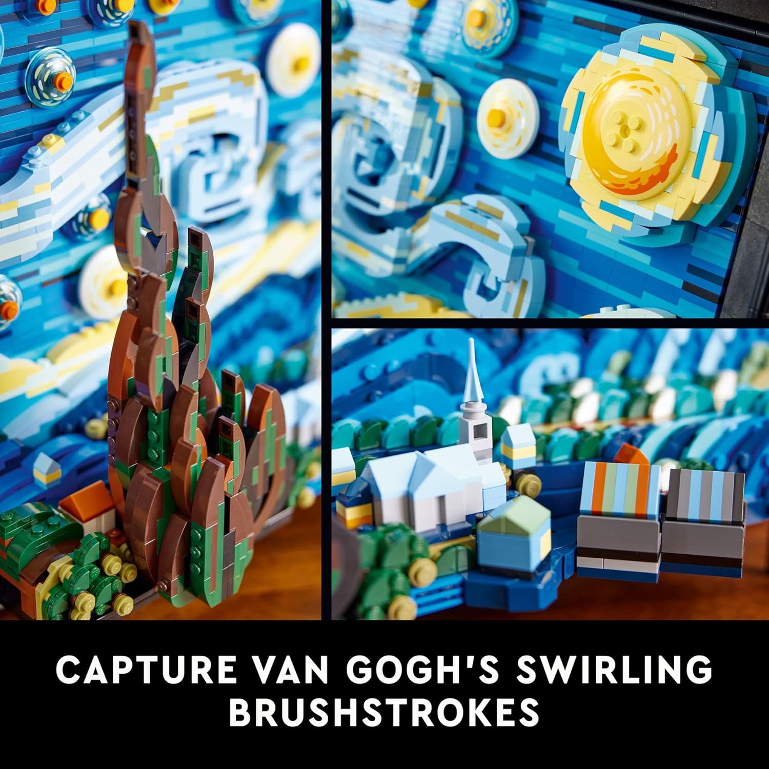 LEGO Ideas Vincent Van Gogh The Starry Night - Building Set for Adults, Ages 18+ - Beautifully Detailed Home Wall Art Decor - Gift for Men & Women - 21333