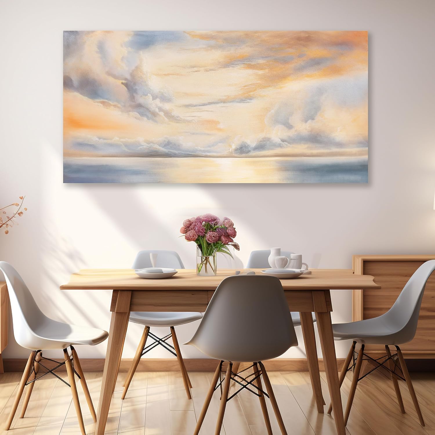 Glvzygy Abstract Wall Art Nature Scenery Wall Decor Sky Clouds Sunset Wall Art Prints Canvas Painting Wall Decor Artwork for Home Room Bathroom Living and Office Home Decor Wall 29'x58'