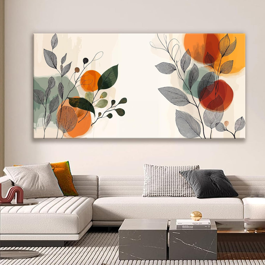 Suconvng Canvas Wall Art For Living Room Home Wall Decor Modern Boho Canvas Art Wall Decor 29 X 58 Inches Large Wall Art Elegant Aesthetic Painting Picture For Bedroom Office Artwork