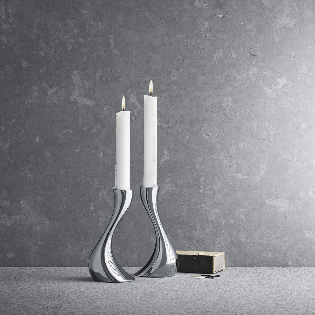 Georg Jensen Cobra Small Candle Holder Set of 2