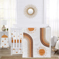 Sweet Jojo Designs Rainbow Vintage Boho Sun Boy Girl Gender Neutral Baby Crib Bedding Set Infant Nursery Room BreathableBaby Breathable Mesh Crib Liner Blanket Fitted Sheet Skirt 6p Bohemian Sky Retro