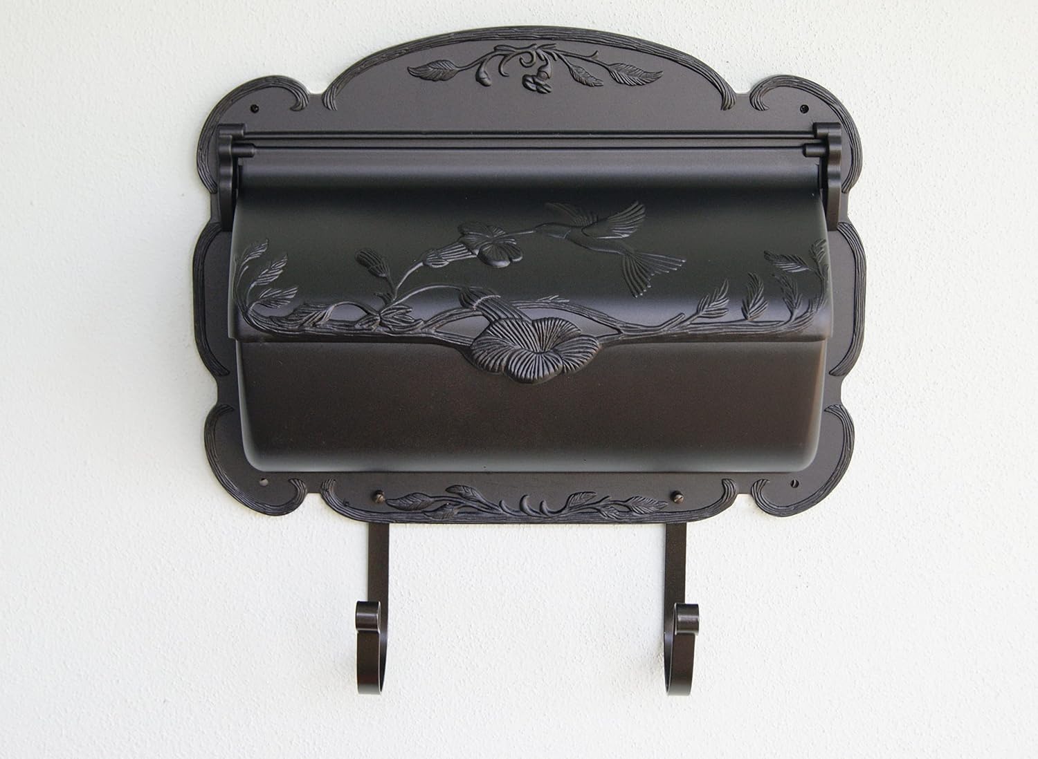 Special Lite Hummingbird Horizontal Wall Mount Mailbox - Black Aluminum Mailbox for Wall Mount - SHB-1004-BLK