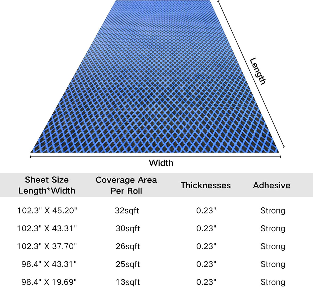 98.4'X43.31' Boat Flooring Self-Adhesive EVA Foam Boat Decking Marine Yacht RV Pool Non-Skid
