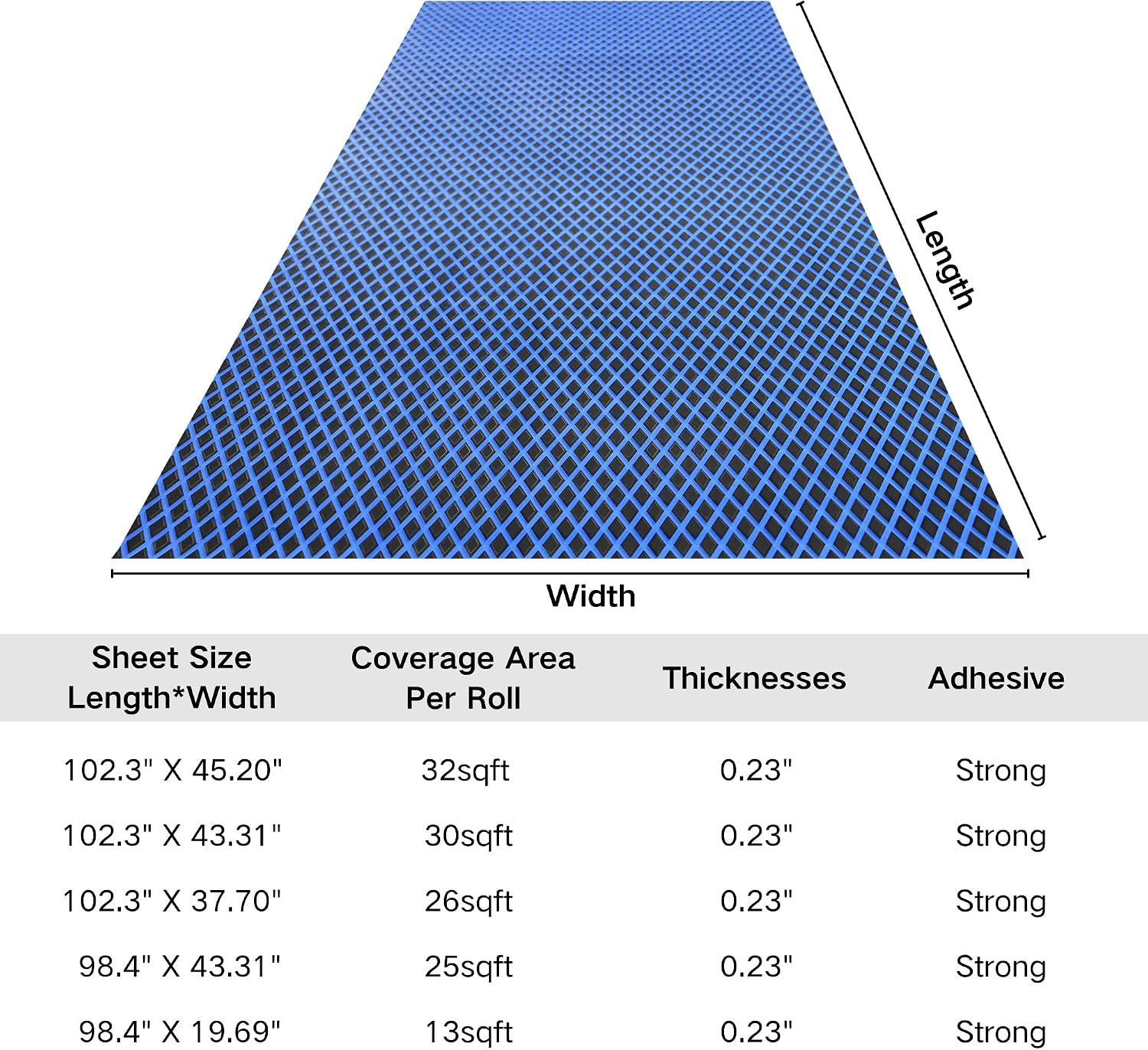 98.4'X43.31' Boat Flooring Self-Adhesive EVA Foam Boat Decking Marine Yacht RV Pool Non-Skid