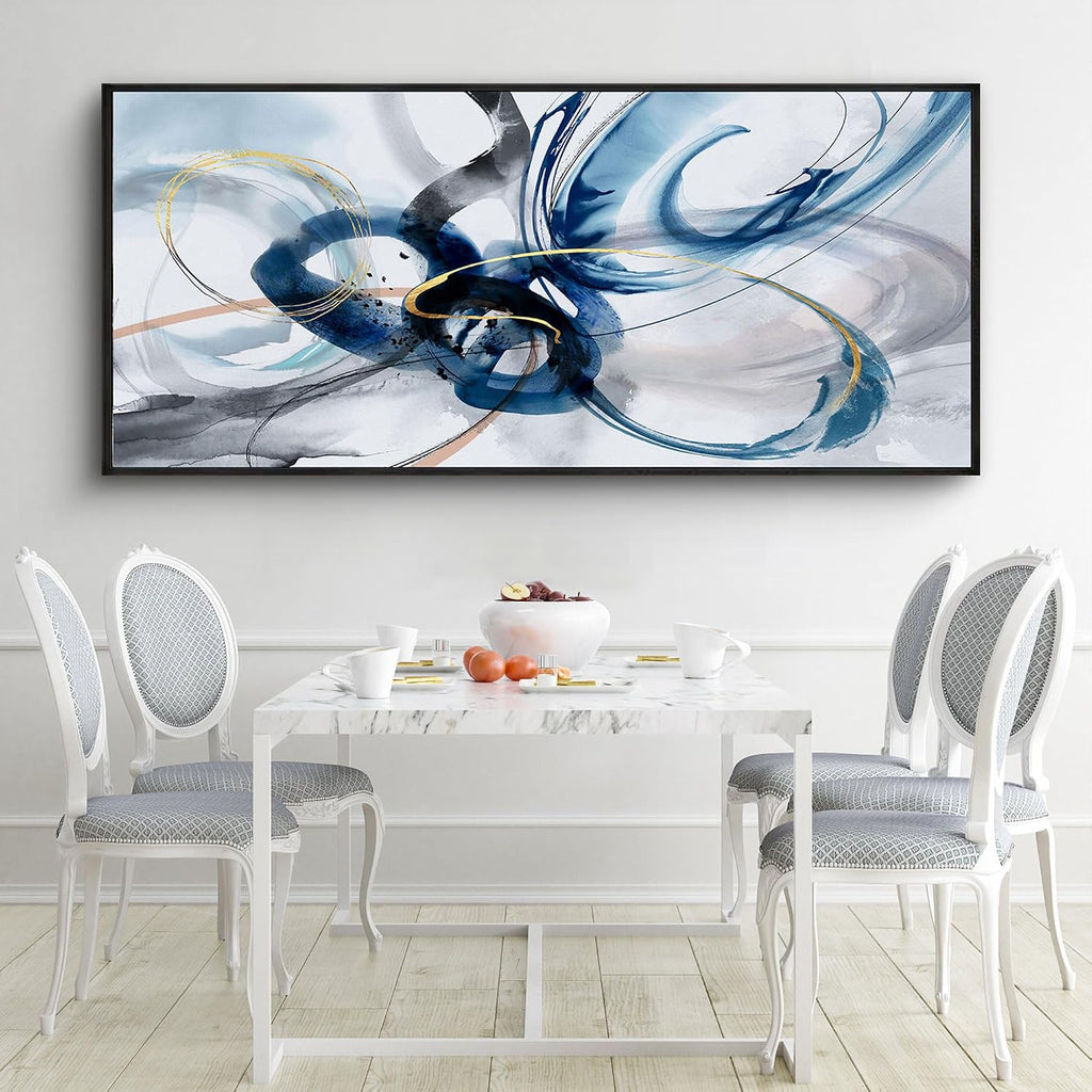 KLAKLA Extra Large Wall Art - Abstract Huge Canvas Picture Wall Decor Living Room Oversized Artwork for Walls Bedroom Office Decoration Modern Frame Wall Art