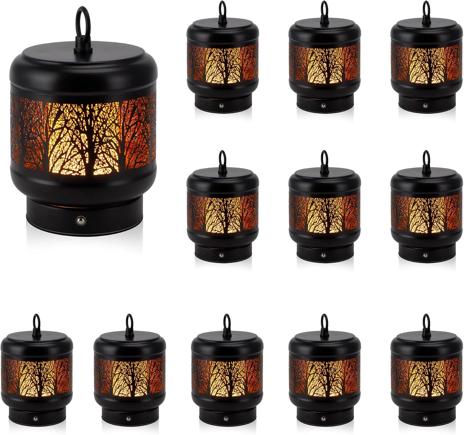 TRIROCKS Set of 12 Cordless Table Lamp 4000mAh Rechargeable Battery Desk lamp 3-Step Touch Dimmable LED Night Light for Living Room, Bedroom, Restaurant, Coffee Shop, Patio,Camping