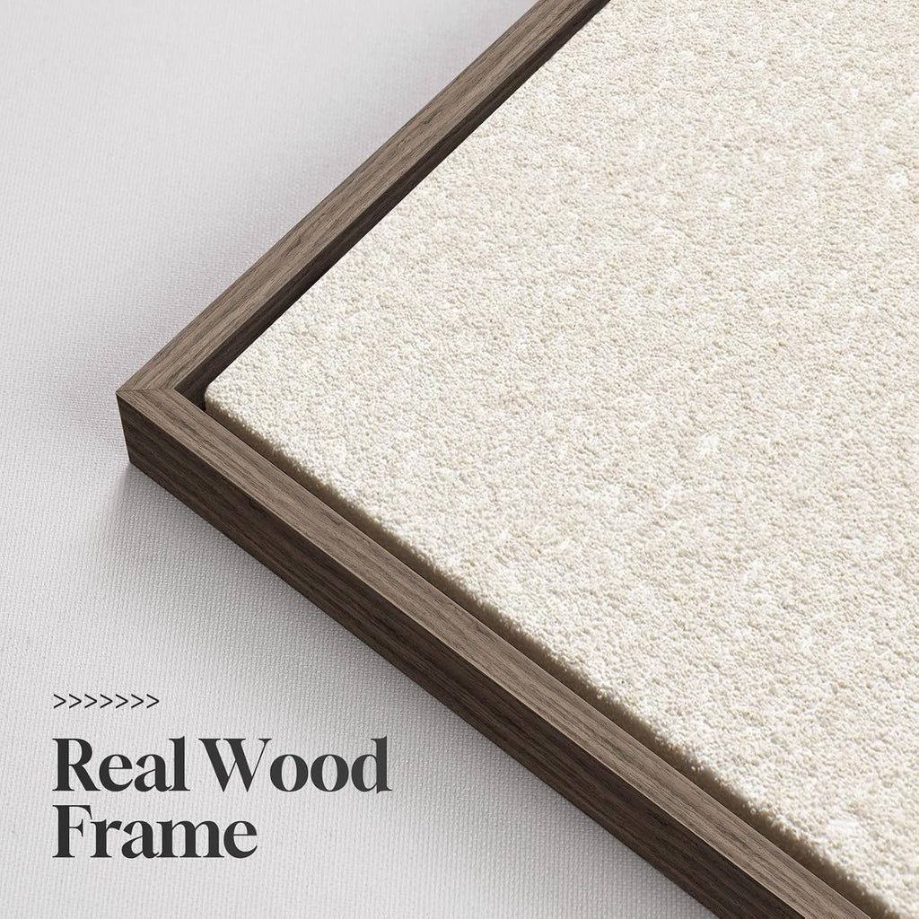 3D Textured Framed Neutral Abstract Wall Art, Modern Beige and Brown Block and Rope Paintings Artwork for Walls, Minimalist Pictures for Living Room Dining Room Bedroom Entryway Wall Decor 24x36 In